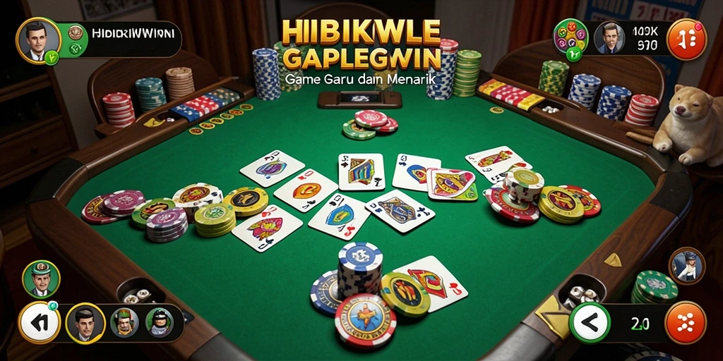 Tampilan gameplay Gaple yang menegangkan di HIBIKIWIN.