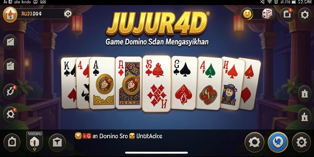 Screenshot gameplay JUJUR4D menampilkan keseruan permainan Domino.