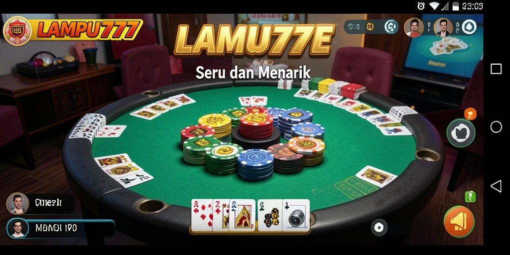 Screenshot gameplay LAMPU777 dengan suasana Gaple yang seru.