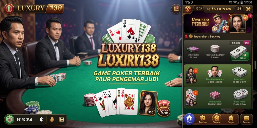 Tampilan gameplay seru di LUXURY138 saat bermain poker.