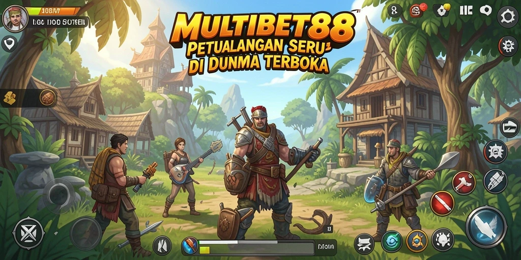 Screenshot gameplay MULTIBET88 menampilkan dunia terbuka yang memukau.
