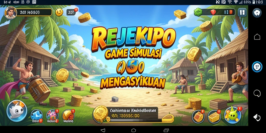 Screenshot gameplay REJEKIPOP yang menggambarkan kehidupan karakter.