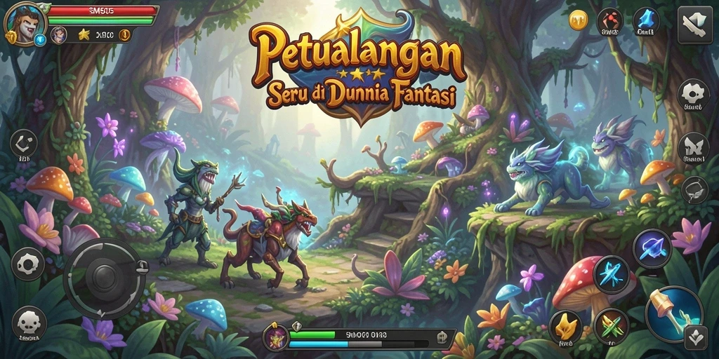 Screenshot gameplay SM605 yang menunjukkan aksi mendebarkan dalam petualangan.